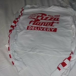Pizza planet long sleve crop top